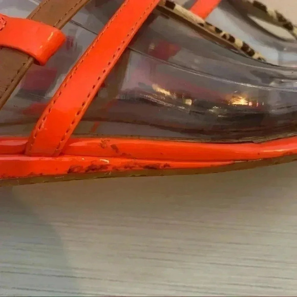 Arturo Chiang Orange and Leopard Sandals - Picture 5 of 12